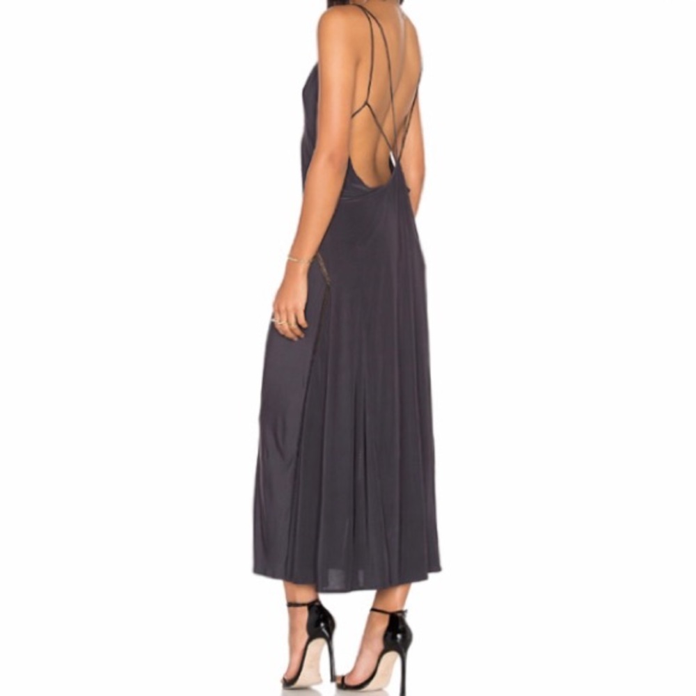 Olcay Gulsen Spagetti Strap Dress in Intense Gray